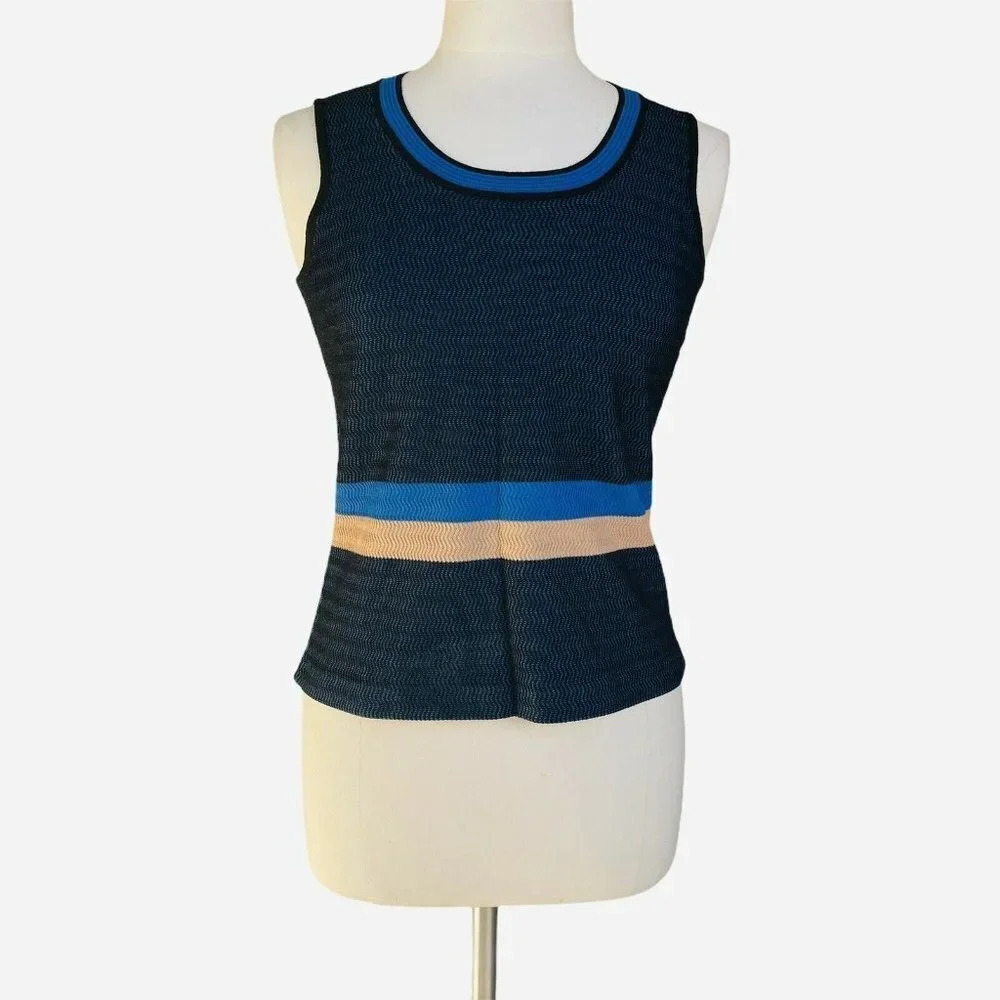 CARLISLE Women’s Size M Blue Stretchy Sleeveless Knit Tank Top